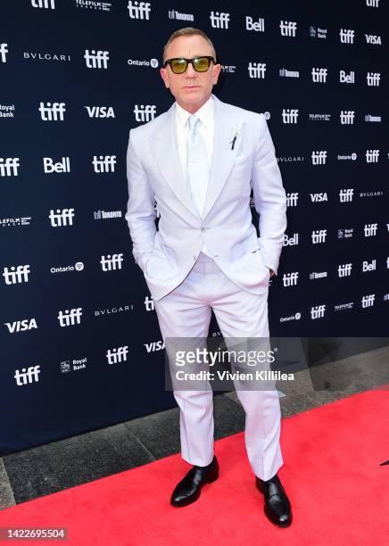 Daniel Craig attends Netflix "Glass Onion" world premiere at the Toronto International Film Festival at Princess of Wales Theatre on September 10,...