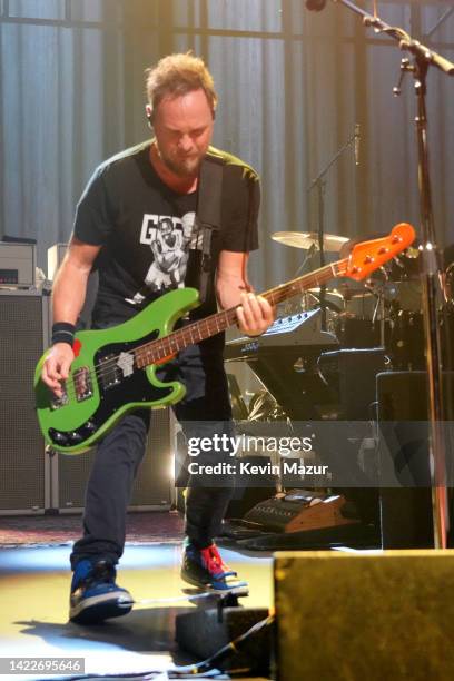 Jeff Ament of Pearl Jam performs onstage at Pearl Jam Performs Live At The Apollo Theater For SiriusXM's Small Stage Series on September 10, 2022 in...