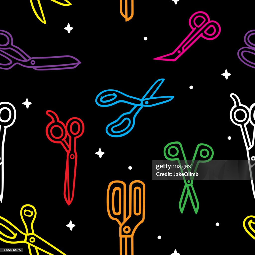 Scissors Funky Patterns Scissors Doodle Pattern 2 High-Res Vector Graphic - Getty Images
