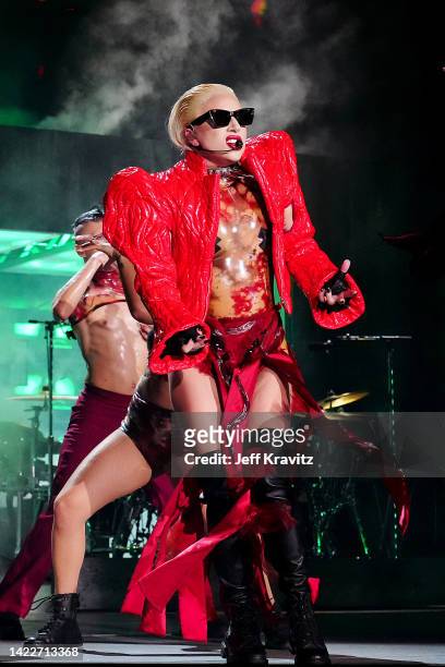 Lady Gaga performs onstage during The Chromatica Ball Tour at Dodger Stadium on September 10, 2022 in Los Angeles, California.