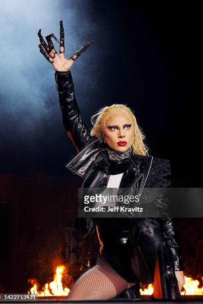 Lady Gaga performs onstage during The Chromatica Ball Tour at Dodger Stadium on September 10, 2022 in Los Angeles, California.