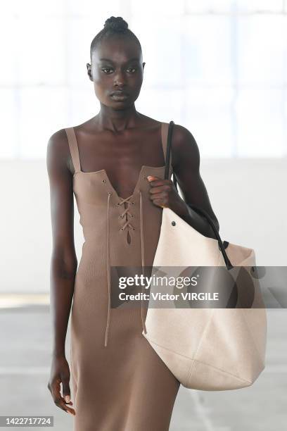 Model walks the runway during the Altuzzara Ready to Wear Spring/Summer 2023 show as part of the New York Fashion Week on September 10, 2022 in NY.