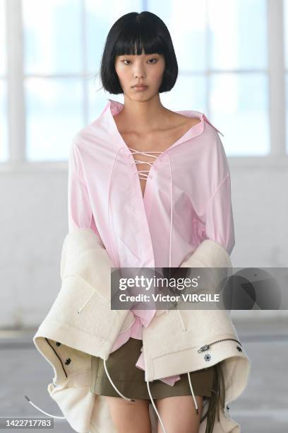 Model walks the runway during the Altuzzara Ready to Wear Spring/Summer 2023 show as part of the New York Fashion Week on September 10, 2022 in NY.