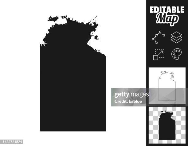 northern territory maps for design. easily editable - darwin stock illustrations