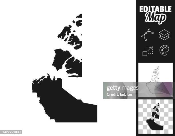 northwest territories maps for design. easily editable - yellowknife stock illustrations