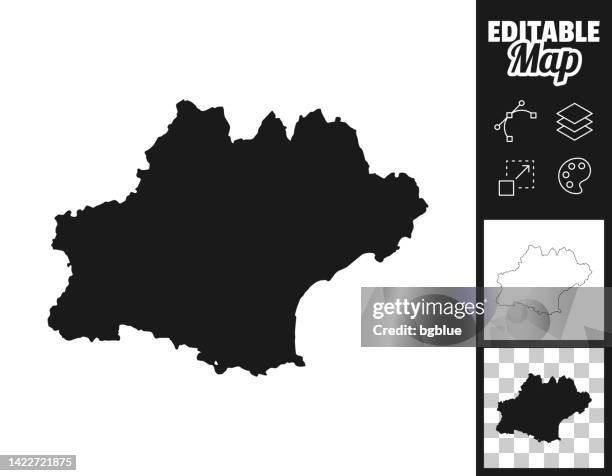 occitanie maps for design. easily editable - occitanie stock illustrations