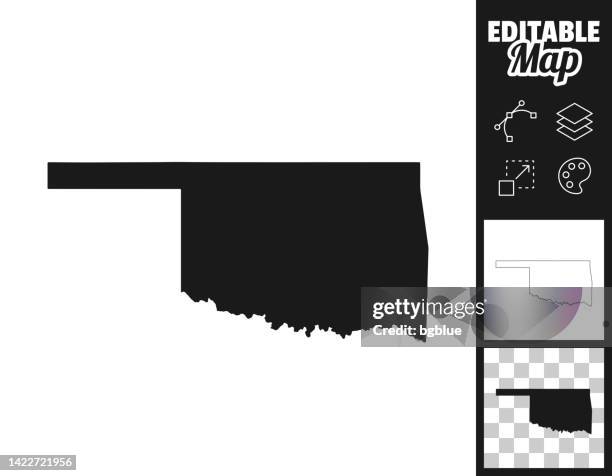 oklahoma maps for design. easily editable - oklahoma stock illustrations