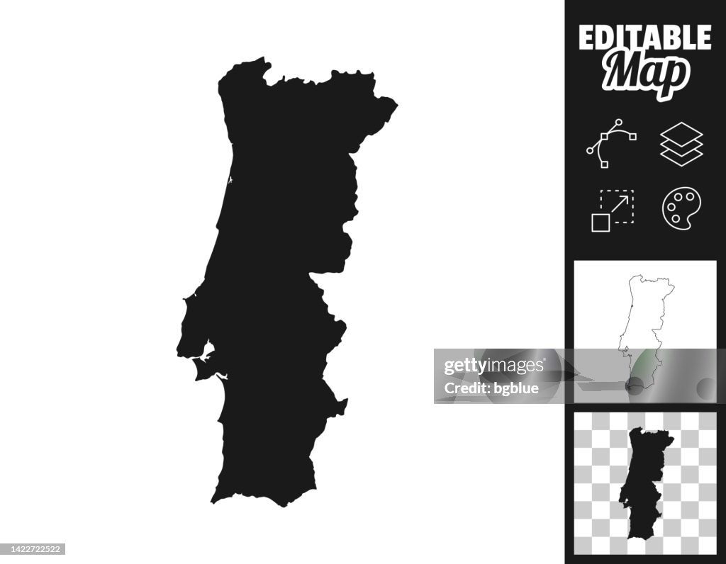 Portugal Karten für Design. Leicht editierbar