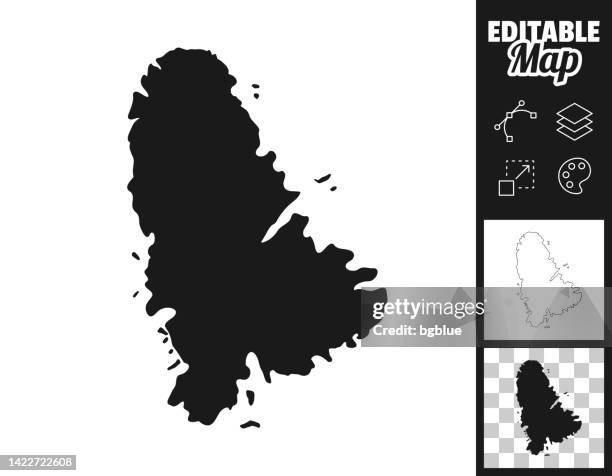 raiatea maps for design. easily editable - french polynesia stock illustrations