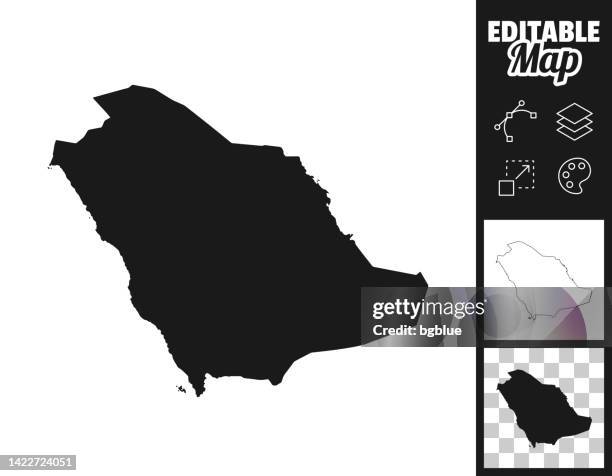 saudi arabia maps for design. easily editable - saudi arabia stock illustrations