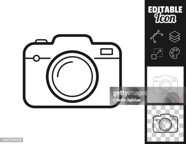 camera. icon for design. easily editable - camera icon stock illustrations