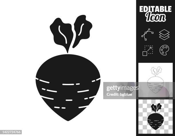 turnip. icon for design. easily editable - beetroot cut out stock illustrations