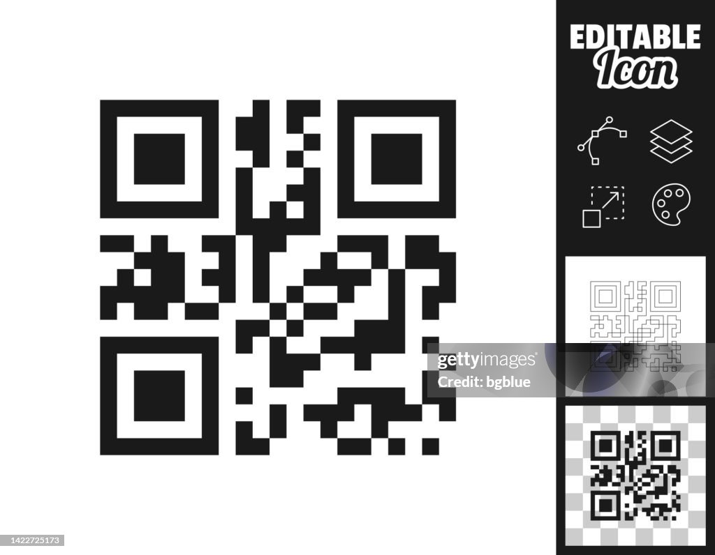 QR-Code. Icon für Design. Leicht editierbar