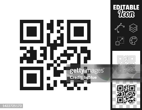 QR-Code. Icon für Design. Leicht editierbar QR-Code. Icon für Design. Leicht editierbar