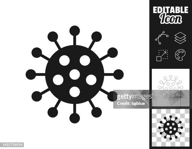 ilustrações, clipart, desenhos animados e ícones de célula coronavírus (covid-19). ícone para design. facilmente editável - covid icons