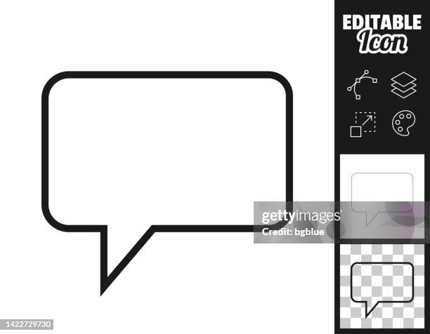 bildbanksillustrationer, clip art samt tecknat material och ikoner med speech bubble. icon for design. easily editable - pratbubbla