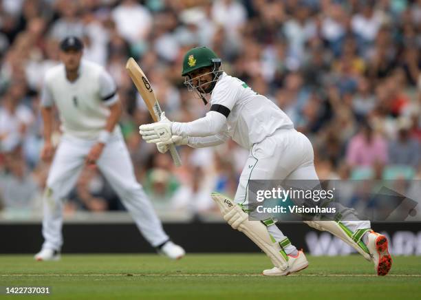Khaya Zondoof South Africa batting during Day Three of the Third LV= Insurance Test Match between England and South Africa at The Kia Oval on...