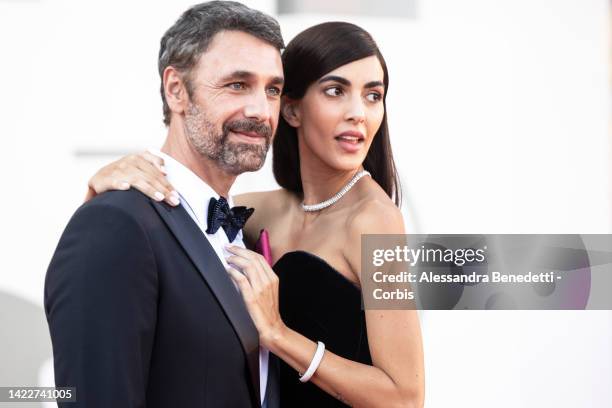 Rocio Munoz Morales and Raul Bova attend the closing ceremony red carpet at the 79th Venice International Film Festival on September 10, 2022 in...
