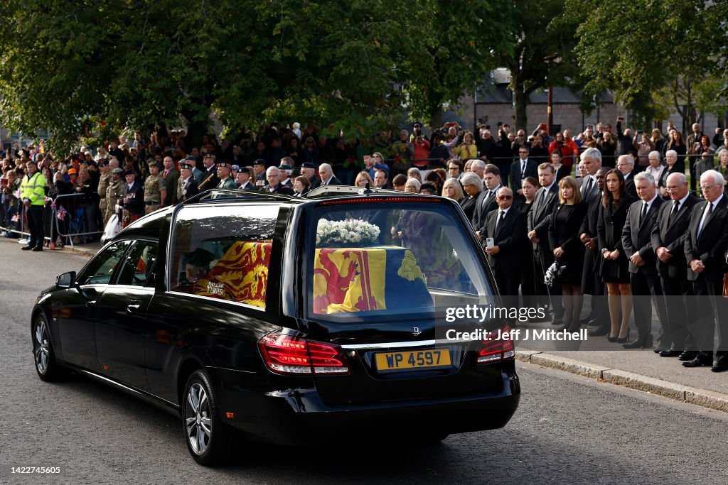 The Coffin Carrying Queen Elizabeth II Transfers From Balmoral To Edinburgh