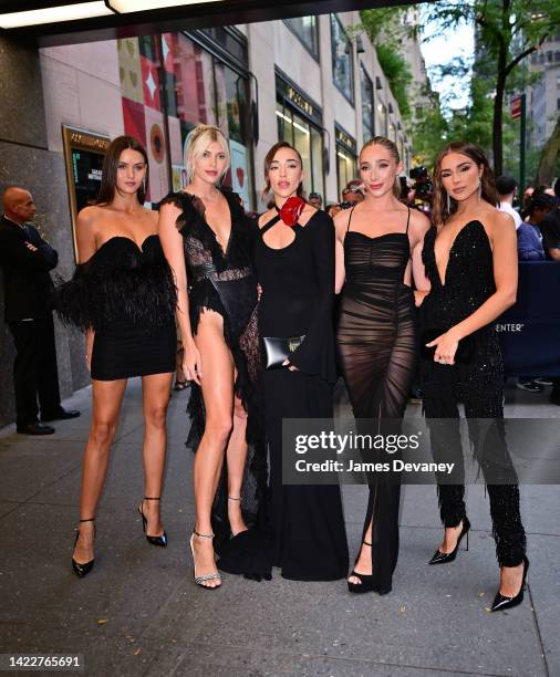 Gabby Brooks, Devon Windsor, Sophia Culpo, Aurora Culpo and Olivia Culpo attend The Daily Front Row's 9th Annual Fashion Media Awards at The Rainbow...