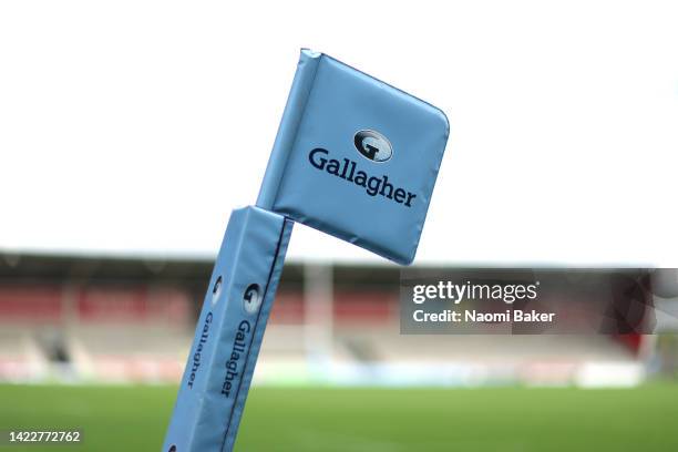 General view inside the stadium prior to the Gallagher Premiership Rugby match between Gloucester Rugby and Wasps at Kingsholm Stadium on September...