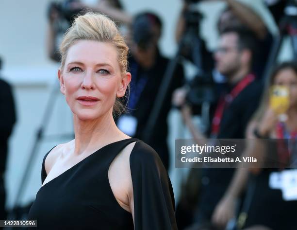 Cate Blanchett attends the closing ceremony red carpet at the 79th Venice International Film Festival on September 10, 2022 in Venice, Italy.