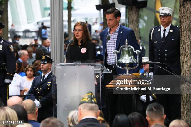 The names of the victims of the 9/11 terror attack are read during the annual 9/11 Commemoration Ceremony at the National 9/11 Memorial and Museum on...