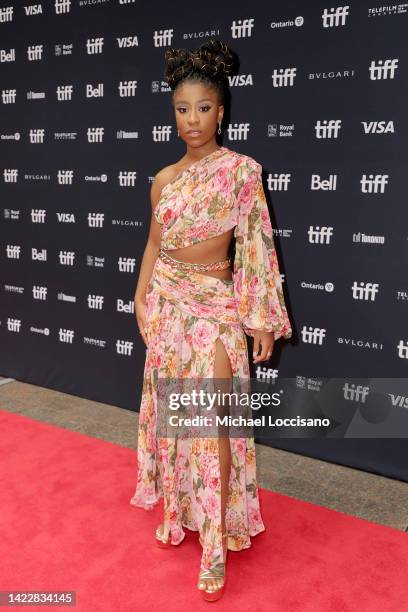 Lyric Ross attends the "Wendell & Wild" Premiere during the 2022 Toronto International Film Festival at Princess of Wales Theatre on September 11,...
