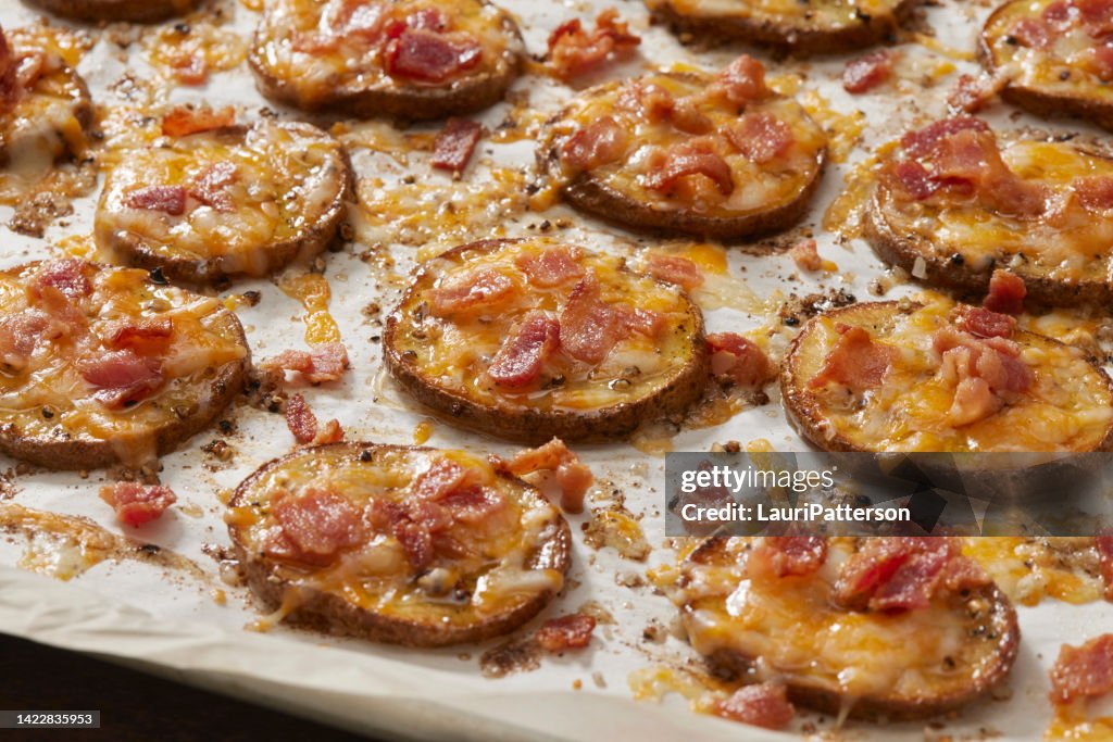 Preparing Twice Baked Potato Slices