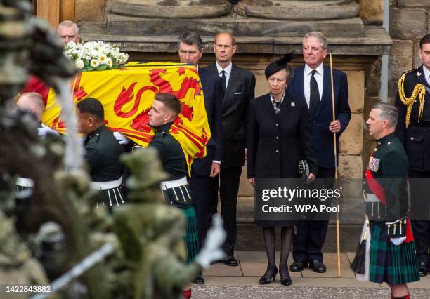 Prince Andrew, Duke of York, Sophie, Countess of Wessex, Vice Admiral Timothy Laurence, Prince Edward, Duke of Wessex and Princess Anne, Princess...