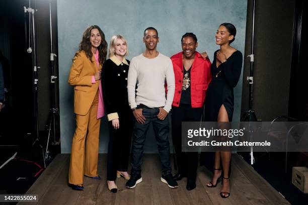 Minnie Driver, Lucy Boynton, Stephen Williams, Kelvin Harrison Jr. And Stefani Robinson of "Chevalier" pose in the Getty Images Portrait Studio...