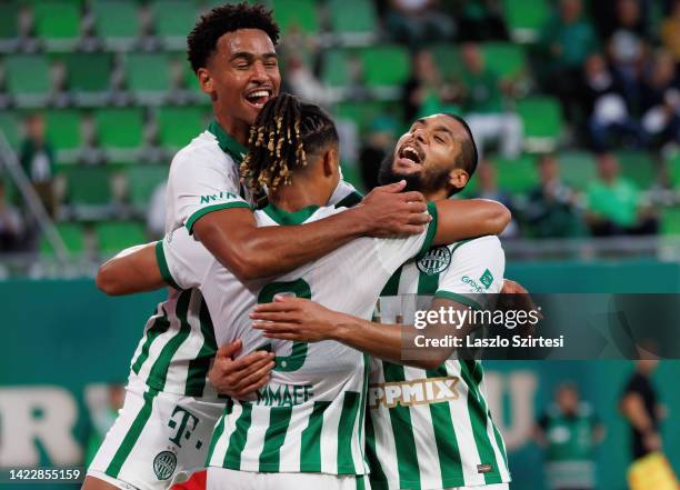 Amer Gojak of Ferencvarosi TC controls the ball during the