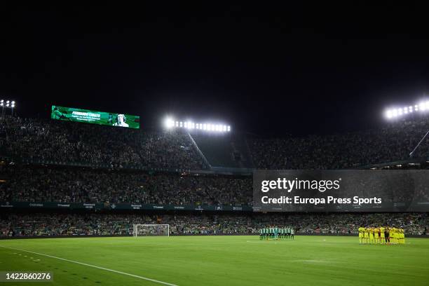 General view of stadium during the La Liga Santander match between Real Betis Sevilla and Villarreal at the Estadio Benito Villamarin on September...