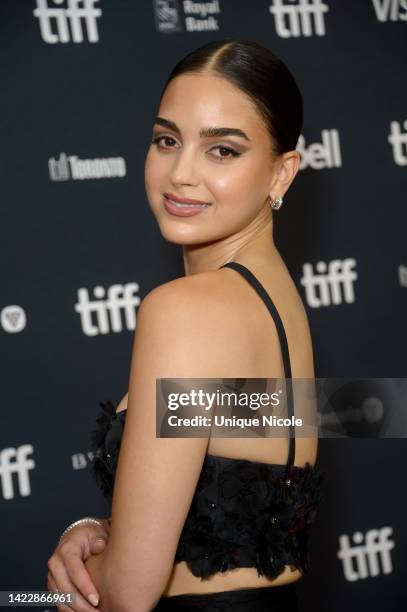 Melissa Barrera attends the "Carmen" Premiere during the 2022 Toronto International Film Festival at TIFF Bell Lightbox on September 11, 2022 in...