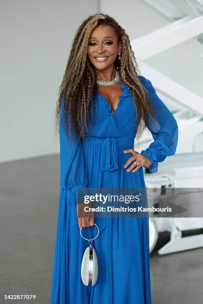 Karen Huger attends Badgley Mischka Spring 2023 Runway Show at Gallery at Spring Studios on September 11, 2022 in New York City.