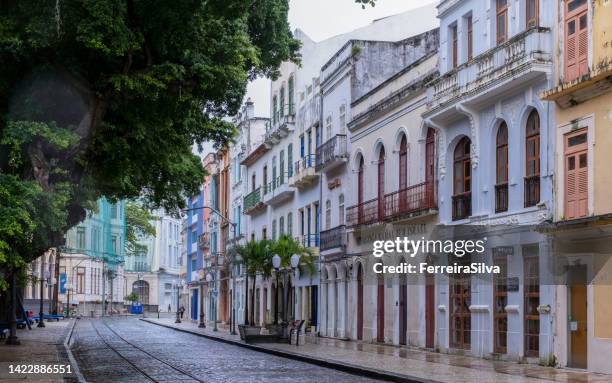 bom jesus street in recife - rio grande city stock pictures, royalty-free photos & images