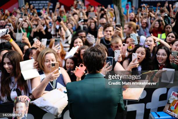 Harry Styles attends the "My Policeman" Premiere during the 2022 Toronto International Film Festival at Princess of Wales Theatre on September 11,...