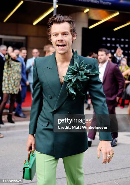 Harry Styles attends the "My Policeman" Premiere during the 2022 Toronto International Film Festival at Princess of Wales Theatre on September 11,...