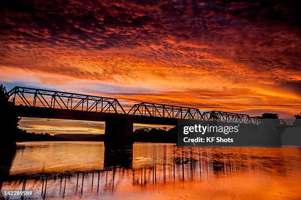 nepean river sunset - penrith stock-fotos und bilder
