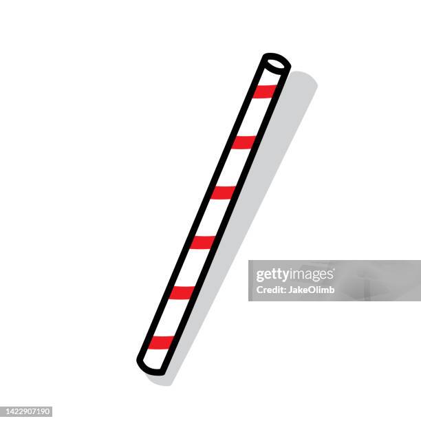 straw doodle 6 - plastic straw stock illustrations