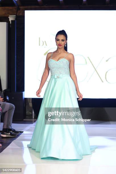 Model walks the runway for By Alexas during The Fashion Life Tour presents New York Fashion Week hosted by Kiara Belen on September 10, 2022 in New...