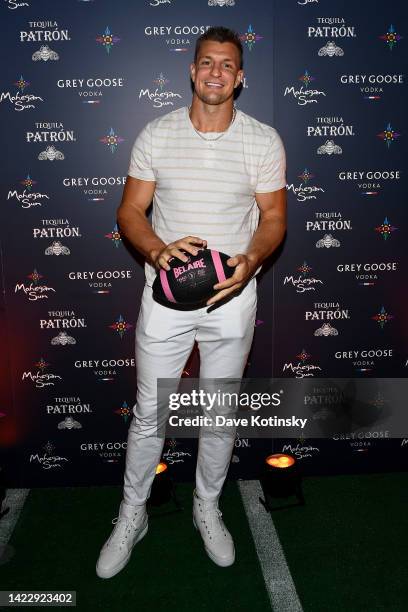 Living legend, Rob Gronkowski, celebrated his retirement at Mohegan Sun FanDuel Sportsbook with family, friends and fans on September 10, 2022 in...