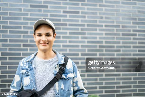 smiling portrait - non binary stereotypes stock pictures, royalty-free photos & images