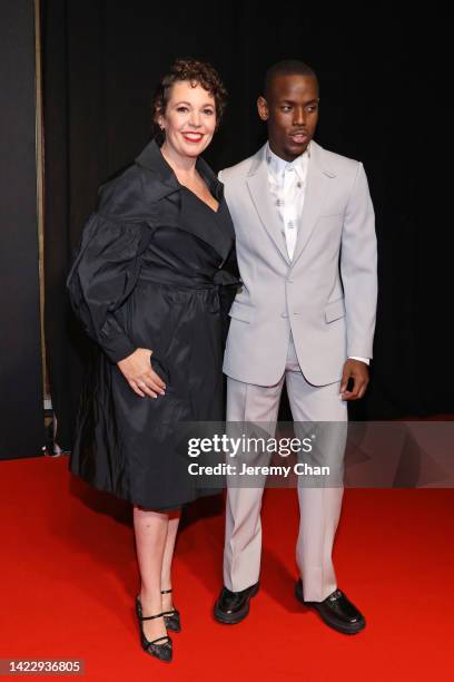 Olivia Colman and Micheal Ward attend the TIFF Tribute Awards Gala during the 2022 Toronto International Film Festival at The Fairmont Royal York...