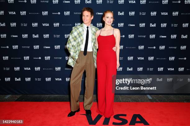 Eddie Redmayne and Jessica Chastain attend "The Good Nurse" Premiere during the 2022 Toronto International Film Festival at Princess of Wales Theatre...