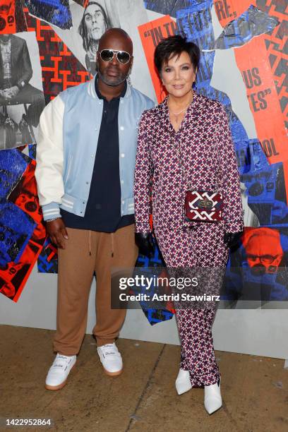 Corey Gamble and Kris Jenner attend Tommy Factory New York Fall 2022 at Skyline Drive-In on September 11, 2022 in Brooklyn, New York.