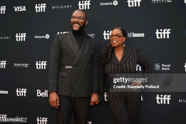 Tyler Perry and Oprah Winfrey attend Netflix's "A Jazzman's Blues" world premiere / post reception at the Toronto International Film Festival at Roy...