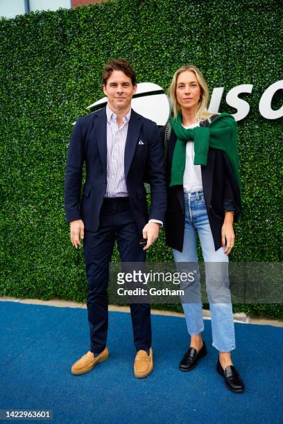 James Marsden and Edei attend the 2022 US Open Championship match at USTA Billie Jean King National Tennis Center on September 11, 2022 in the...