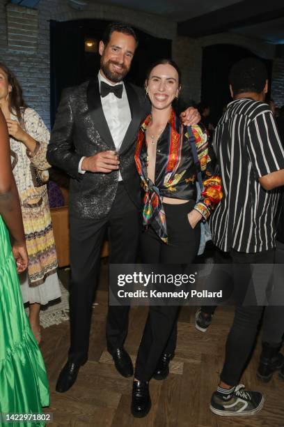 Charlie Carrick and guest attend the RBC Hosted "Alice, Darling" Cocktail Party At RBC House Toronto International Film Festival 2022 on September...