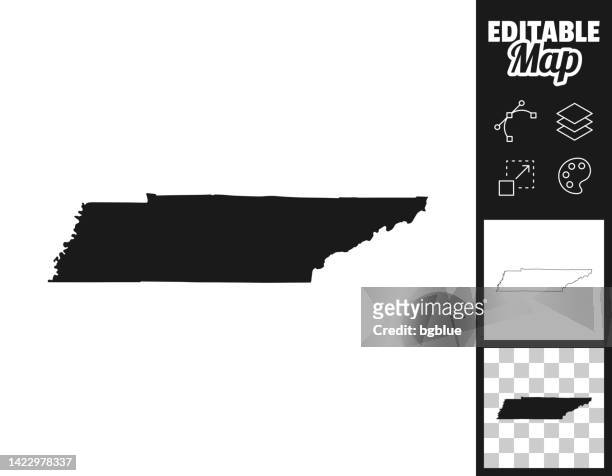テネシー州の地図をデザインします。簡単に編集可能 - テネシー州点のイラスト素材／クリップアート素材／マンガ素材／アイコン素材